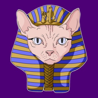 sphynx cat pharaoh model tricou