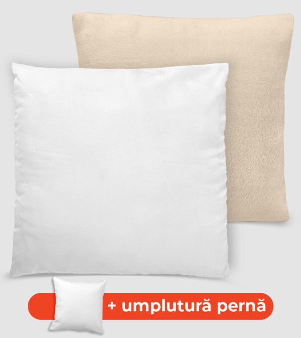 Față de pernă plușată cu pernă