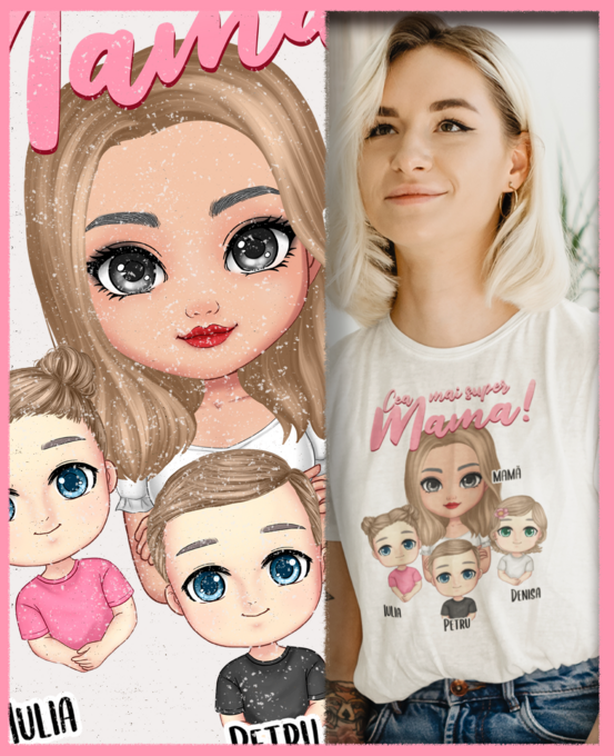 CHIBI MOTHERS DAY tricou