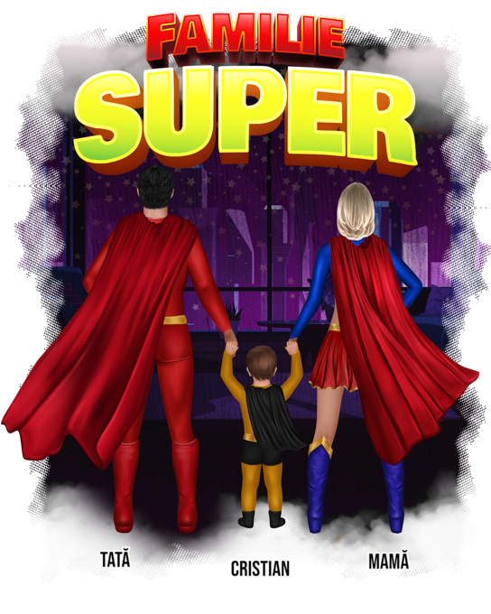 Familie super cu un copil