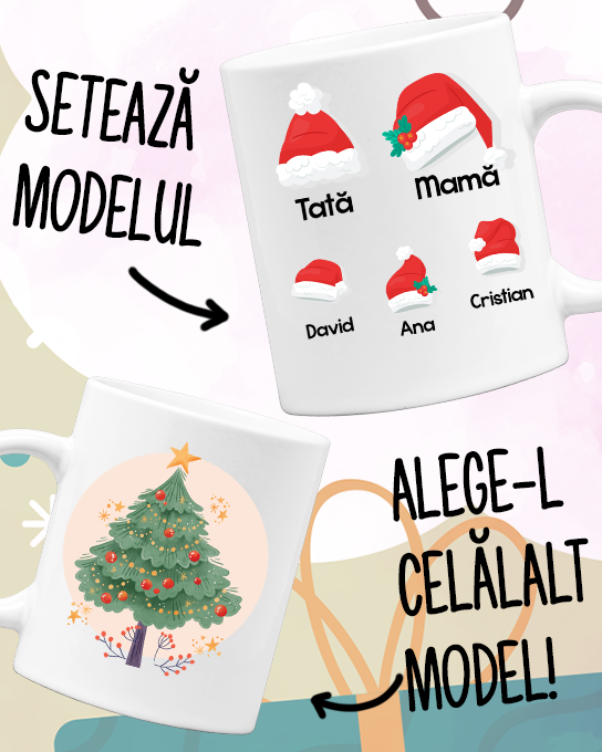 Cană de familie Moș Crăciun