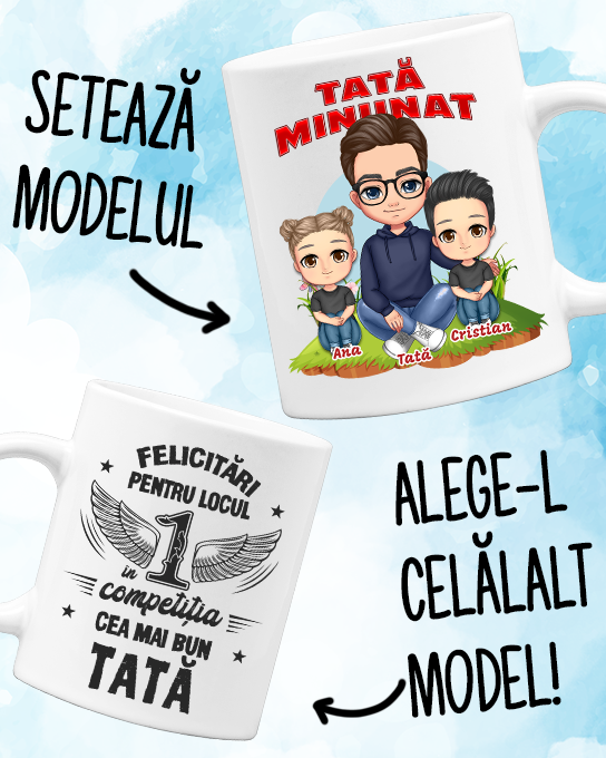 Cană pentru tată Chibi