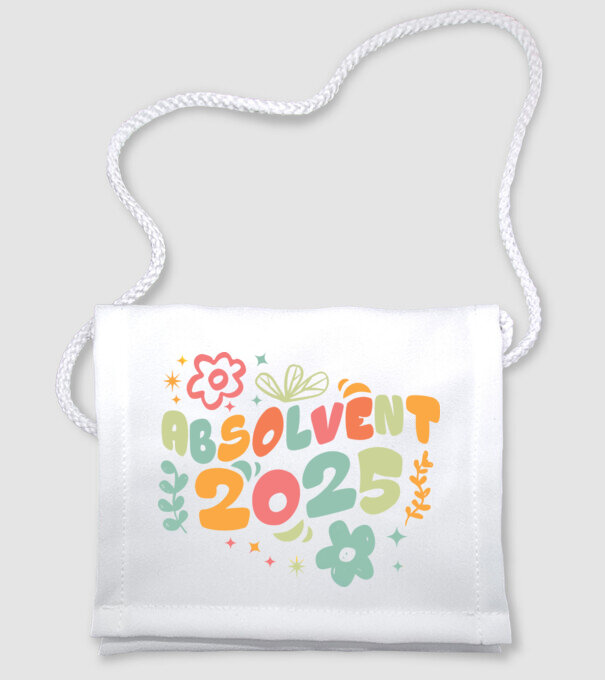 Absolventa 2025 model alb pe tricou