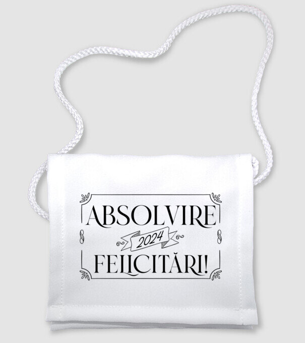 Absolvire 2024 model alb pe tricou