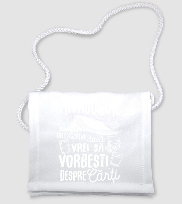 Antisocial, cu excepția dacă vrei să vorbești despre cărți model alb pe tricou