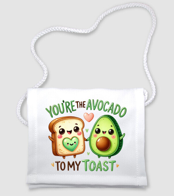 Avocado to my Toast model alb pe tricou