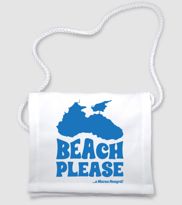 Beach please, e Marea Neagră! model alb pe tricou