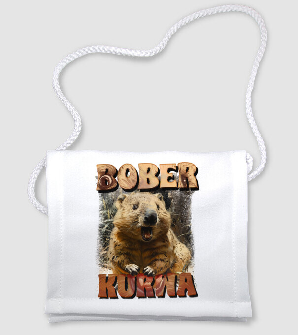 BOBER wombat model alb pe tricou