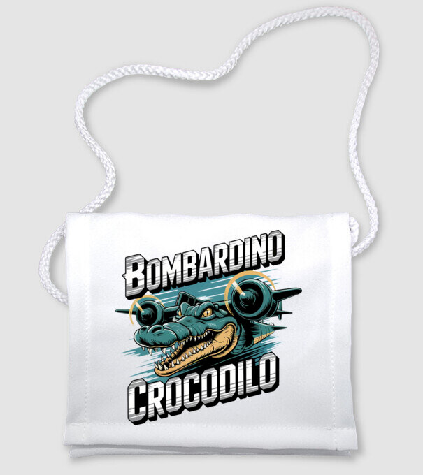 Bombardino Crocodilo 2 model alb pe tricou