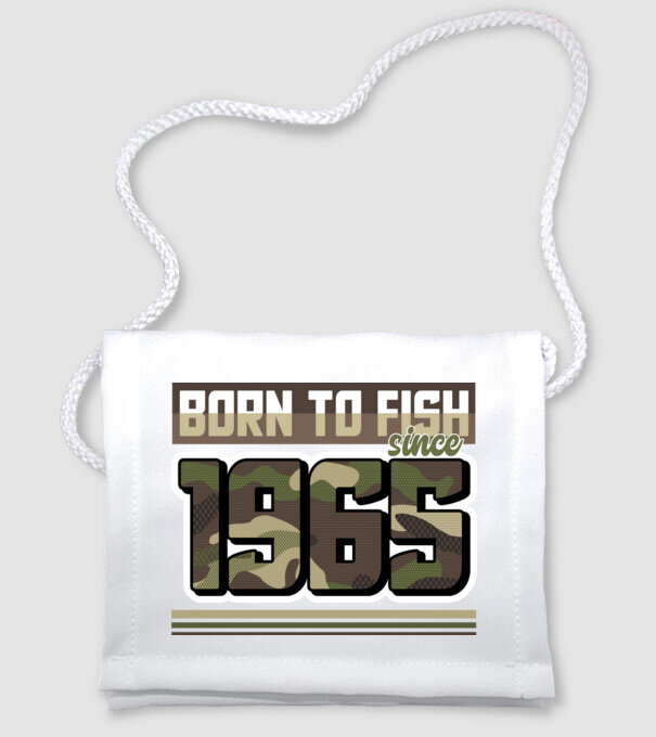 Born to fish since 1965 model alb pe tricou