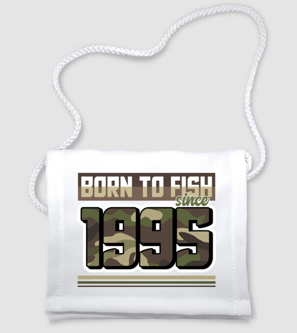 Born to fish since 1995 model alb pe tricou