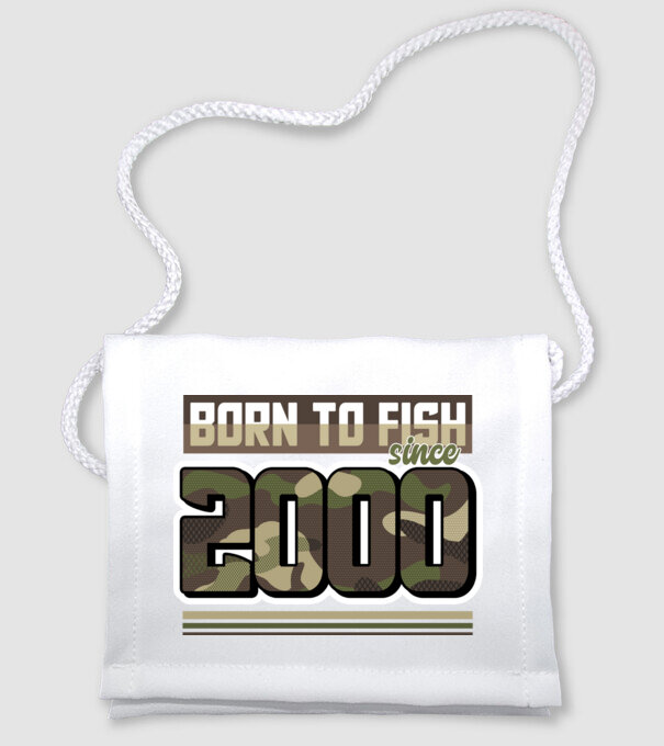 Born to fish since 2000 model alb pe tricou