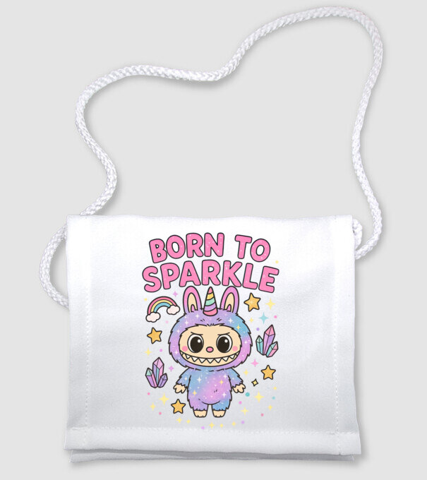 Born to sparkle model alb pe tricou