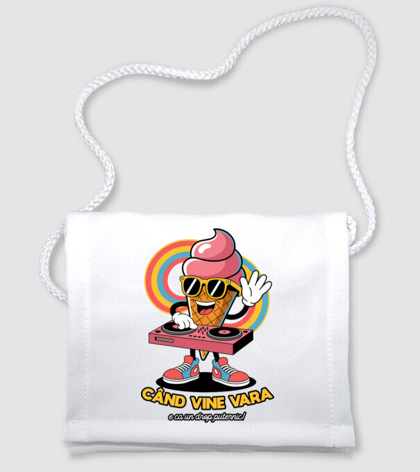 Când vine vara, e ca un drop puternic! model alb pe tricou