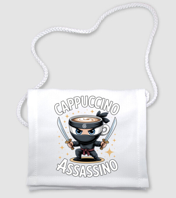 Cappuccino Assassino model alb pe tricou
