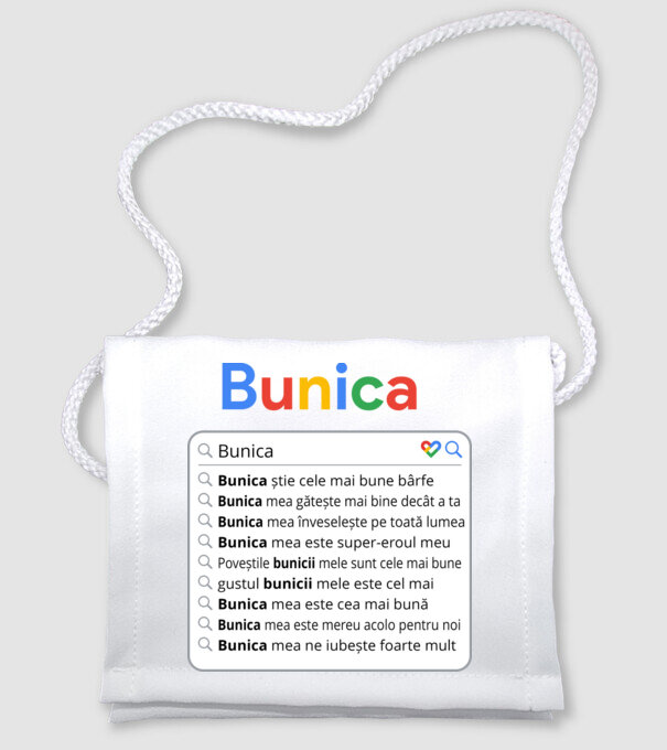 căutare Google Bunica model alb pe tricou