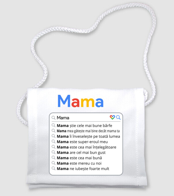 căutare Google Mama model alb pe tricou