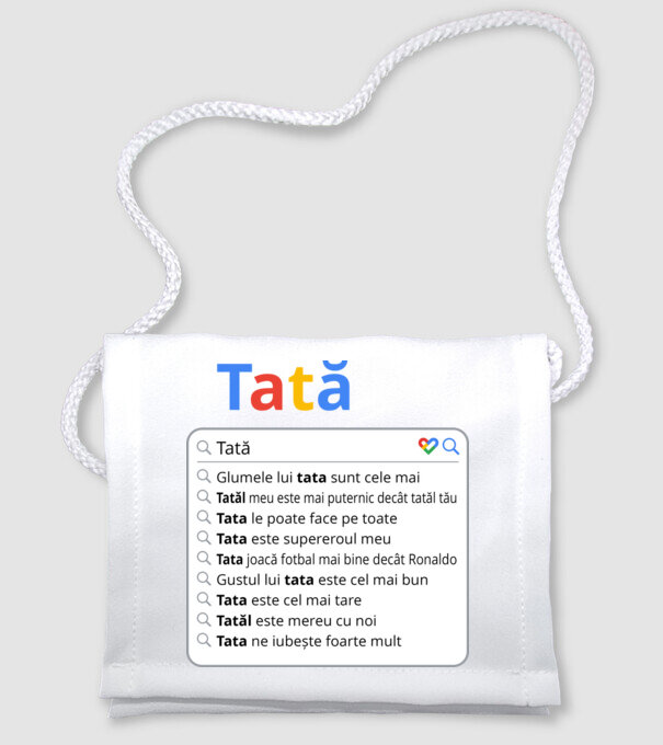 căutare Google Tată model alb pe tricou