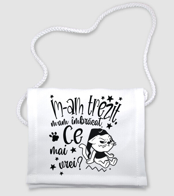Ce mai vrei? model alb pe tricou