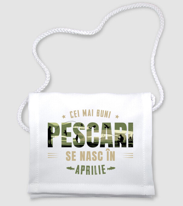 Cei mai buni pescari se nasc în aprilie model alb pe tricou