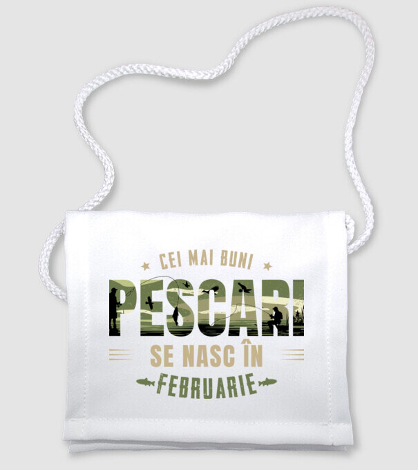 Cei mai buni pescari se nasc în februarie model alb pe tricou