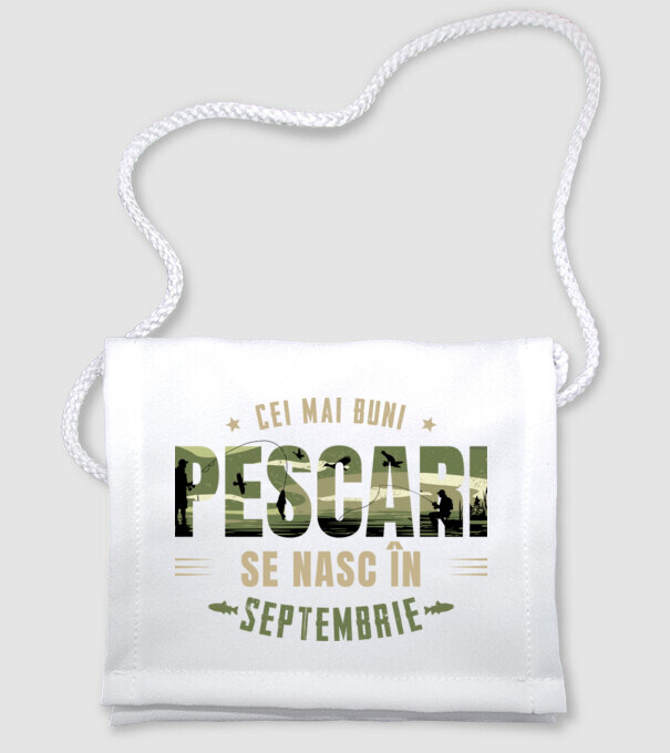 Cei mai buni pescari se nasc în septembrie model alb pe tricou