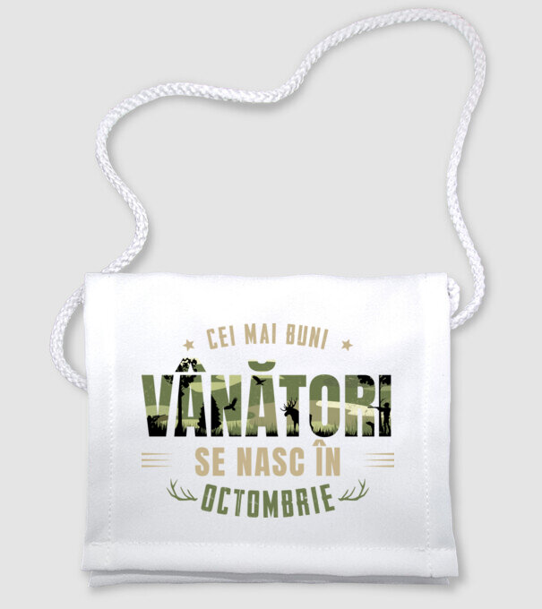 Cei mai buni vânători se nasc în octombrie model alb pe tricou