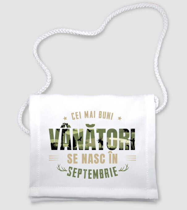 Cei mai buni vânători se nasc în septembrie model alb pe tricou