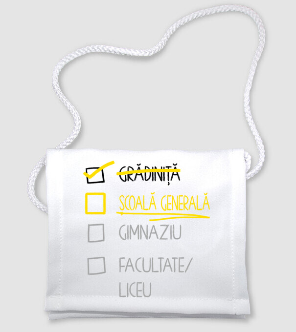 Cheklist educație - grădiniță alb model alb pe tricou