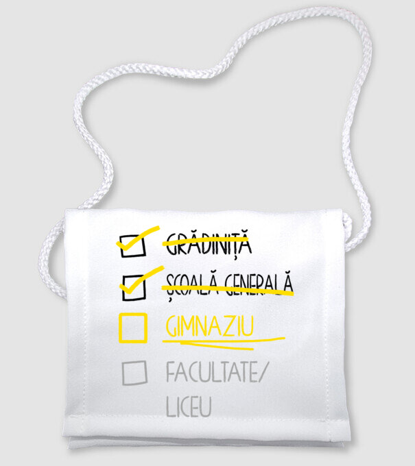 Cheklist educație - Școala primară alb model alb pe tricou