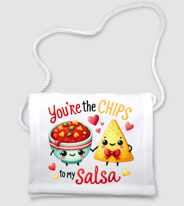 Chips to my Salsa model alb pe tricou