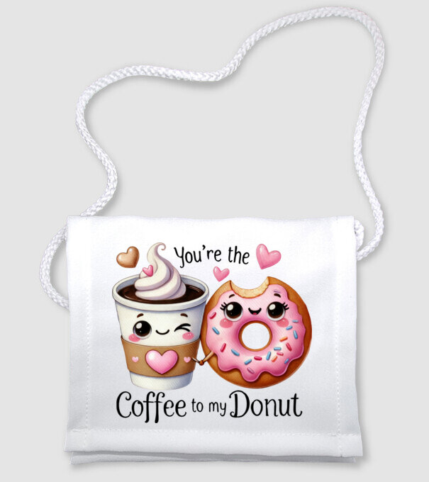Coffee to my Donut model alb pe tricou