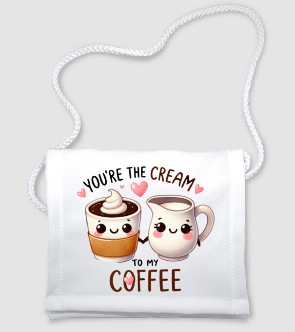 Cream to my Coffee model alb pe tricou