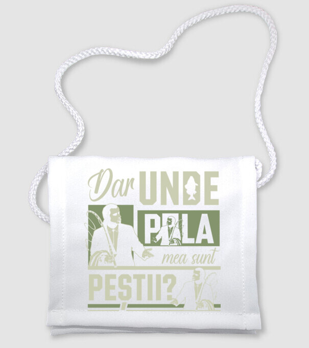 Dar unde p la mea sunt peștii model alb pe tricou