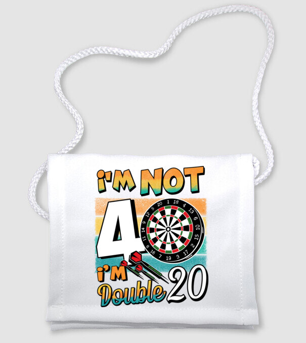 Darts Birthday 40 years old model alb pe tricou