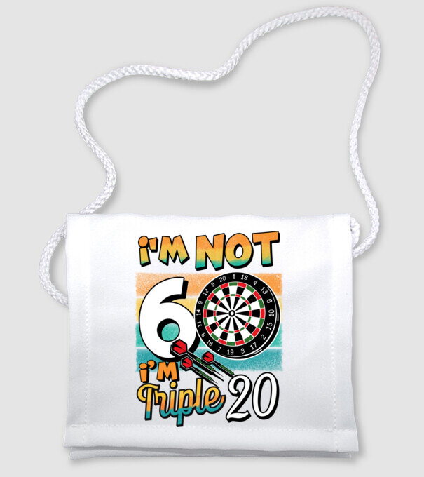 Darts Birthday 60 years old model alb pe tricou