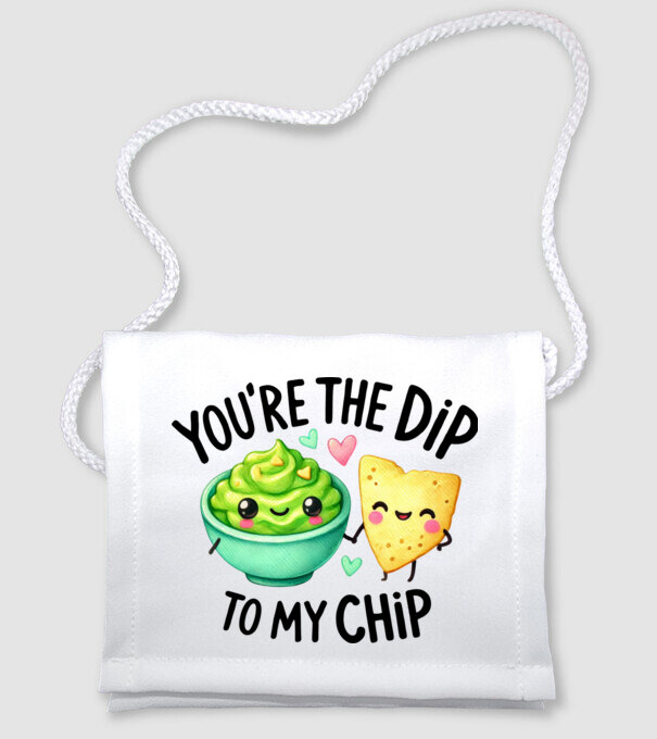 Dip to my Chip model alb pe tricou