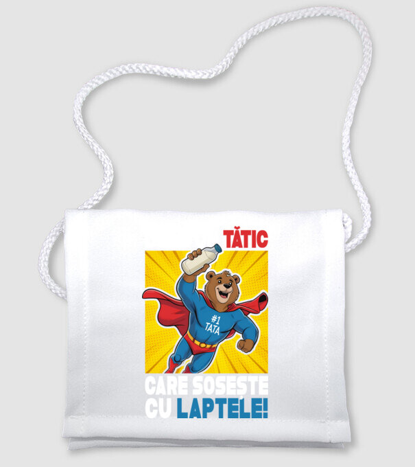 Doar un Tătic Care sosește cu laptele model alb pe tricou