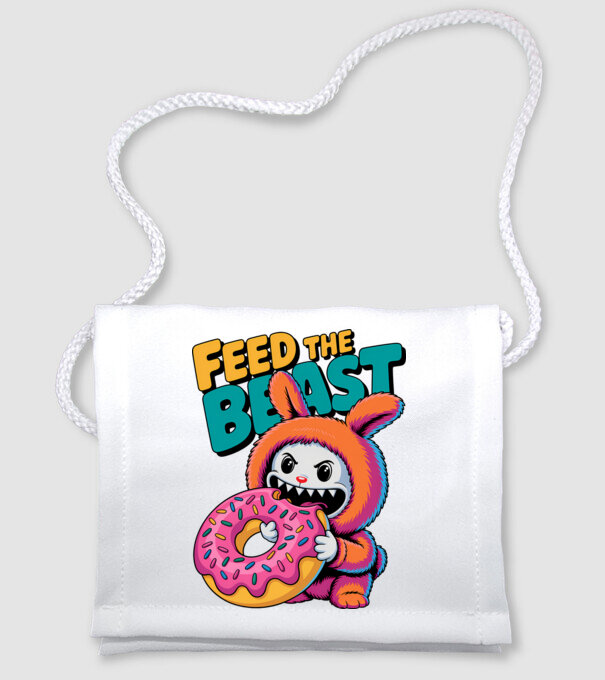 Feed the beast model alb pe tricou