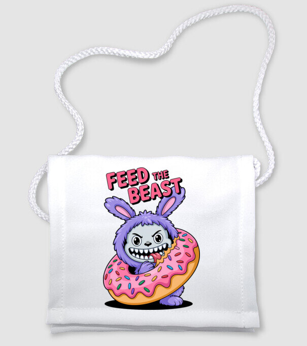 Feed the beast model alb pe tricou