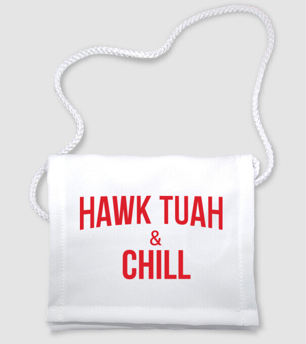 Hawk tuah and chill red netflix model alb pe tricou