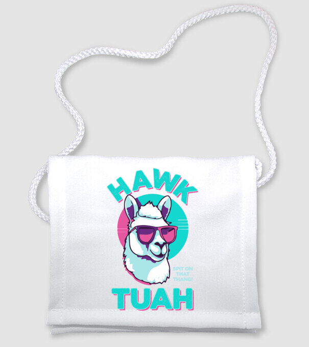 Hawk tuah llama retro sunglasses model alb pe tricou