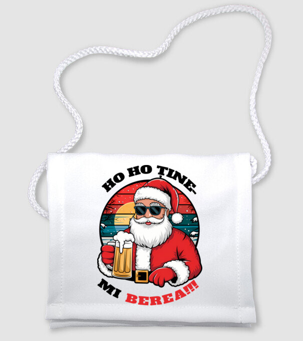 Ho ho ține mi berea! alb model alb pe tricou
