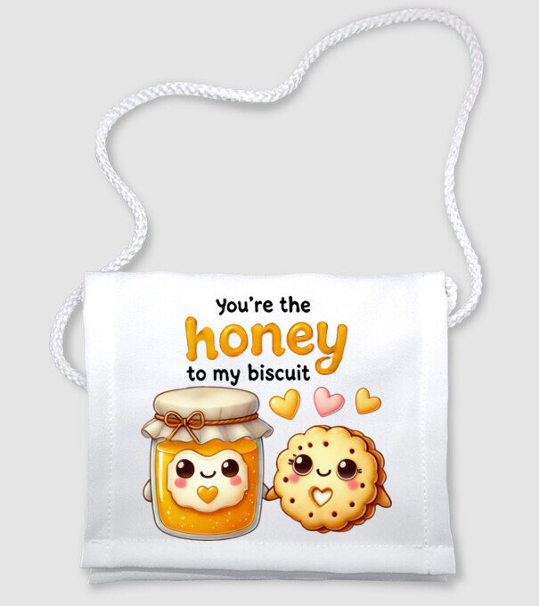 Honey to my Biscuit model alb pe tricou