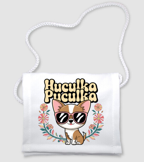 Huculka Puculka câine 1 model alb pe tricou