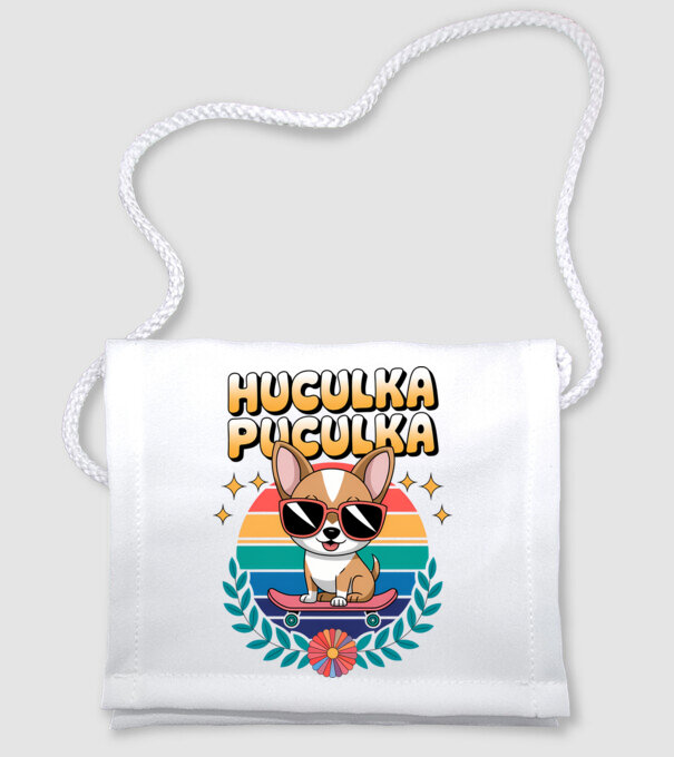 Huculka Puculka Câine 2 model alb pe tricou