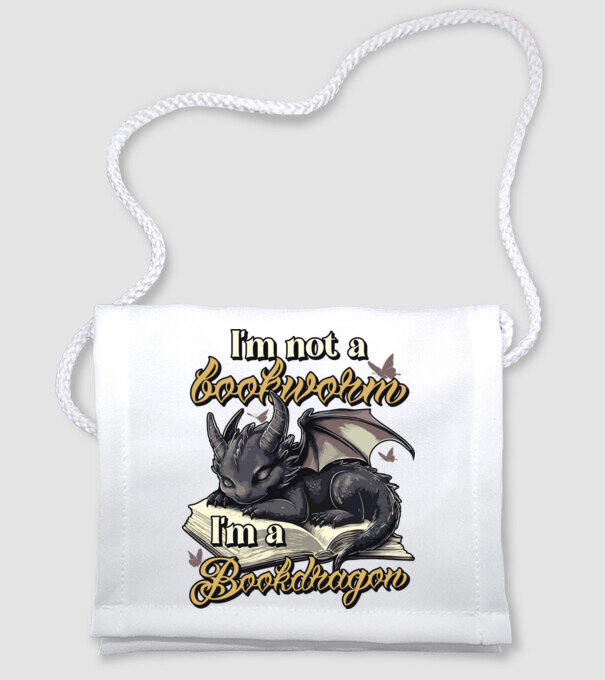 I am not a bookworm i am a bookdragon model alb pe tricou