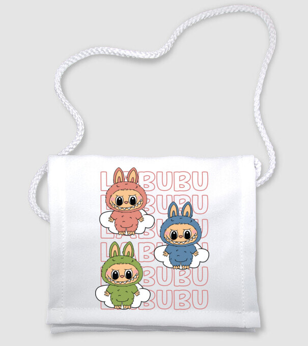 LABUBU model alb pe tricou