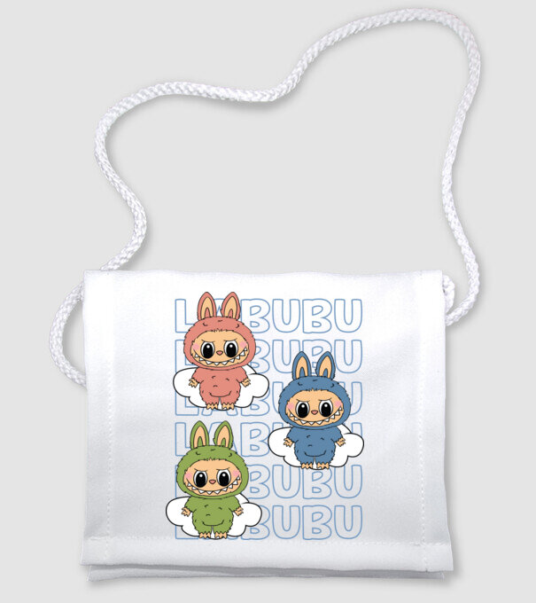 LABUBU model alb pe tricou
