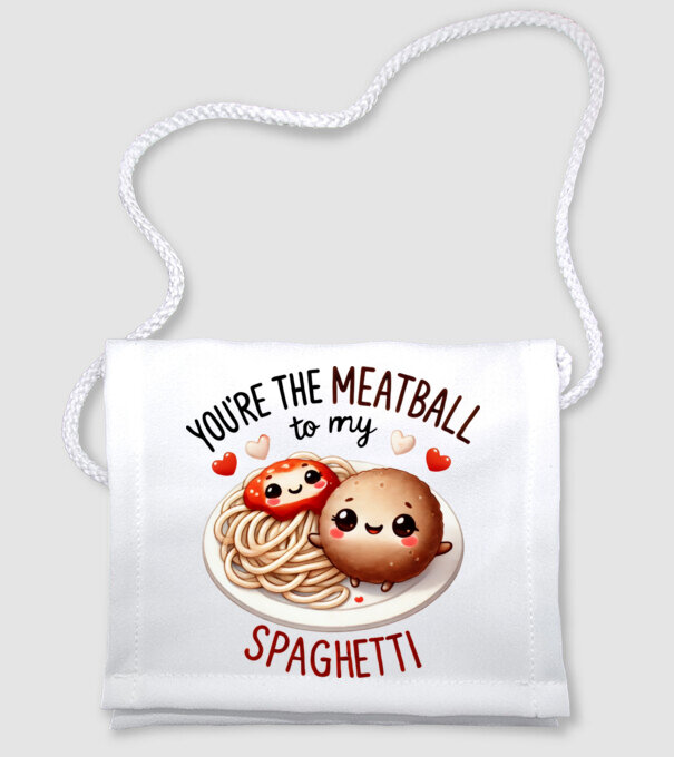 Meatball to my Spaghetti model alb pe tricou